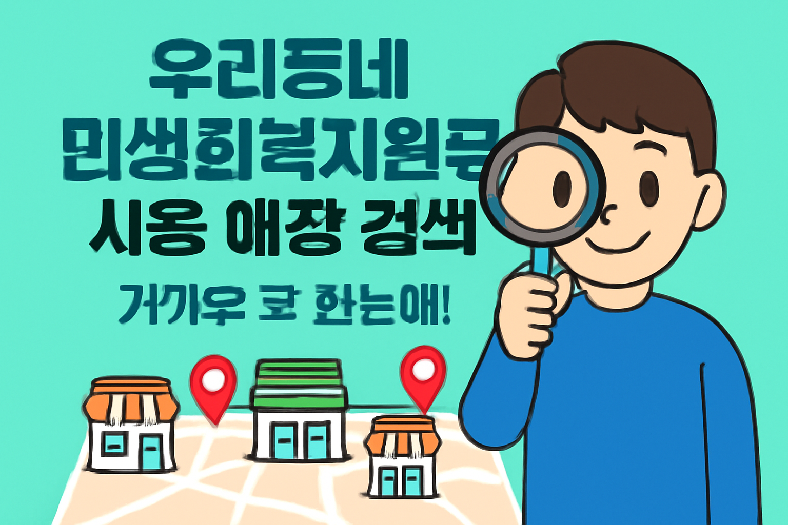 우리동네 민생회복지원금 사용 가능 매장 검색