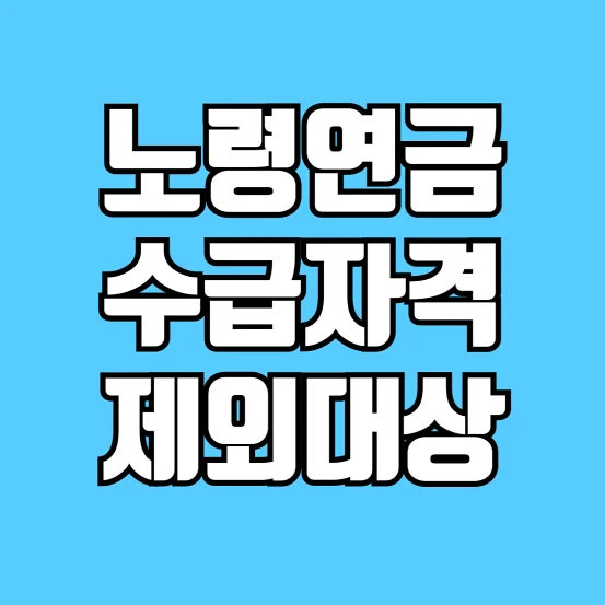노령연금-수급자격-제외대상-알아보기