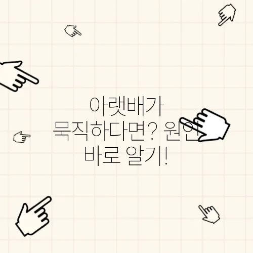 아랫배가 묵직하다면? 원인 바로 알기!
