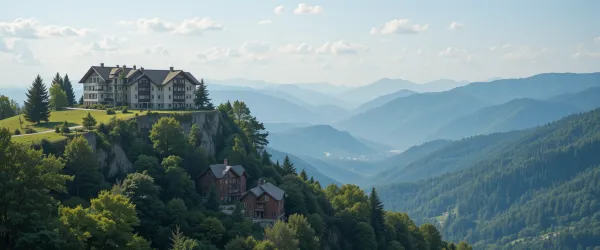 멀리 하이원 리조트가 보이는 모습
