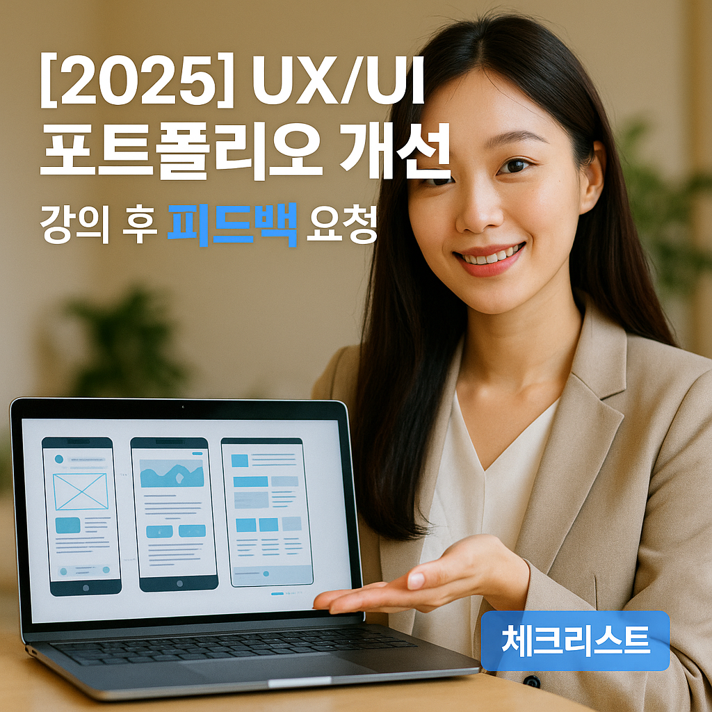 UXUI 포트폴리오 개선 2025 ｜ 강의 후 피드백 요청 요령