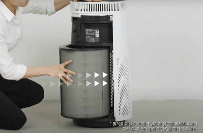 위닉스 공기청정기 필터 교체방법 및 구매하기 필터장착