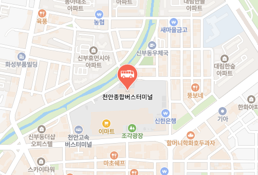 천안종합버스터미널 위치-지도