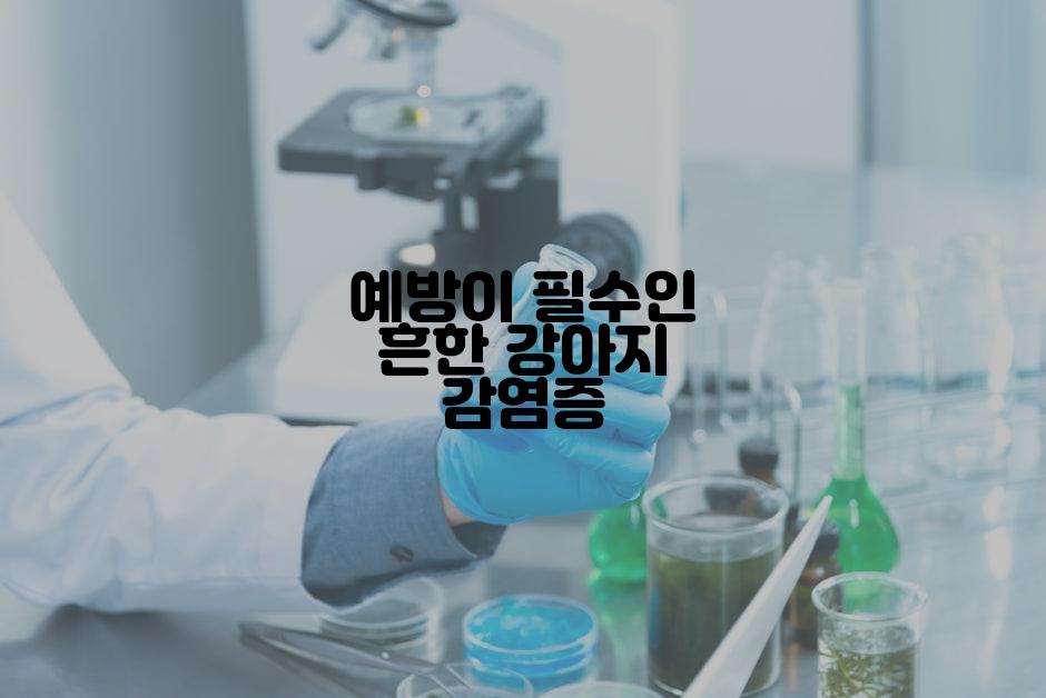 예방이 필수인 흔한 강아지 감염증