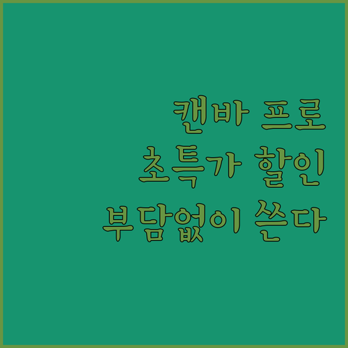 캔바 프로, 이 가격 실화? 겜스고로