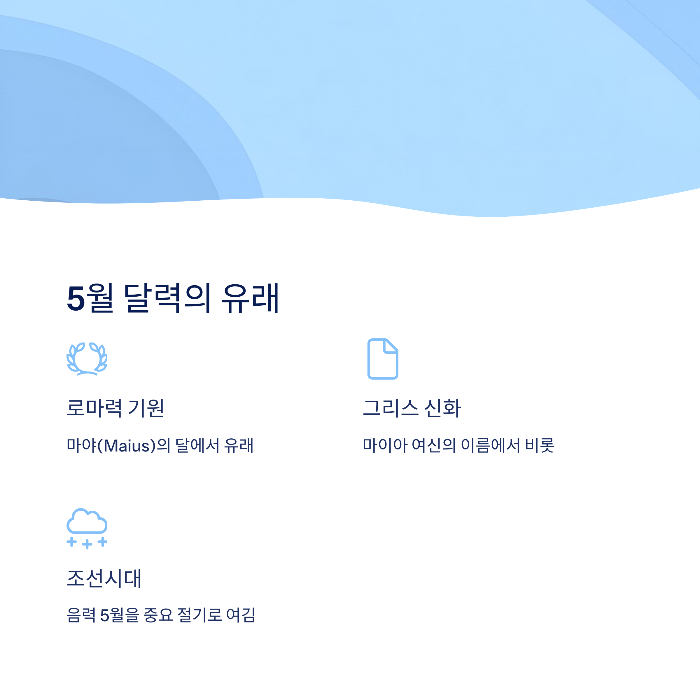 5월 달력의 유래