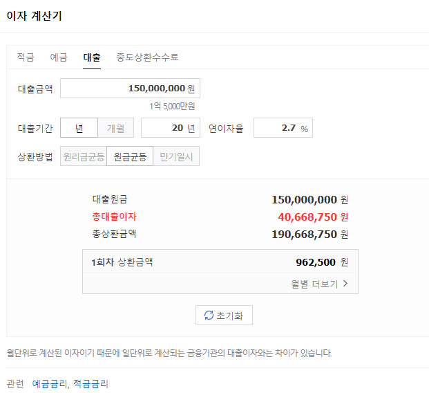 원금균등분할-상환-예시