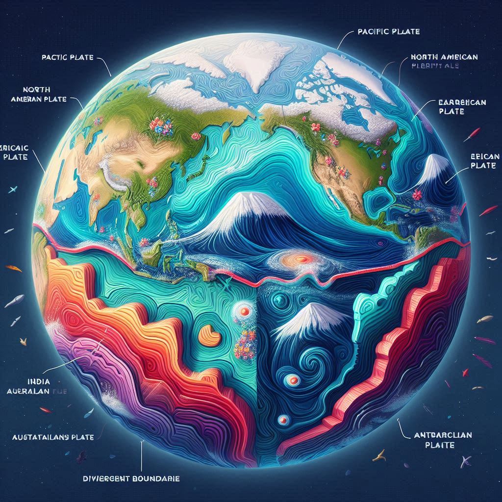 판들은 서로 다른 방향으로 움직이면서 다양한 경계에서 상호작용