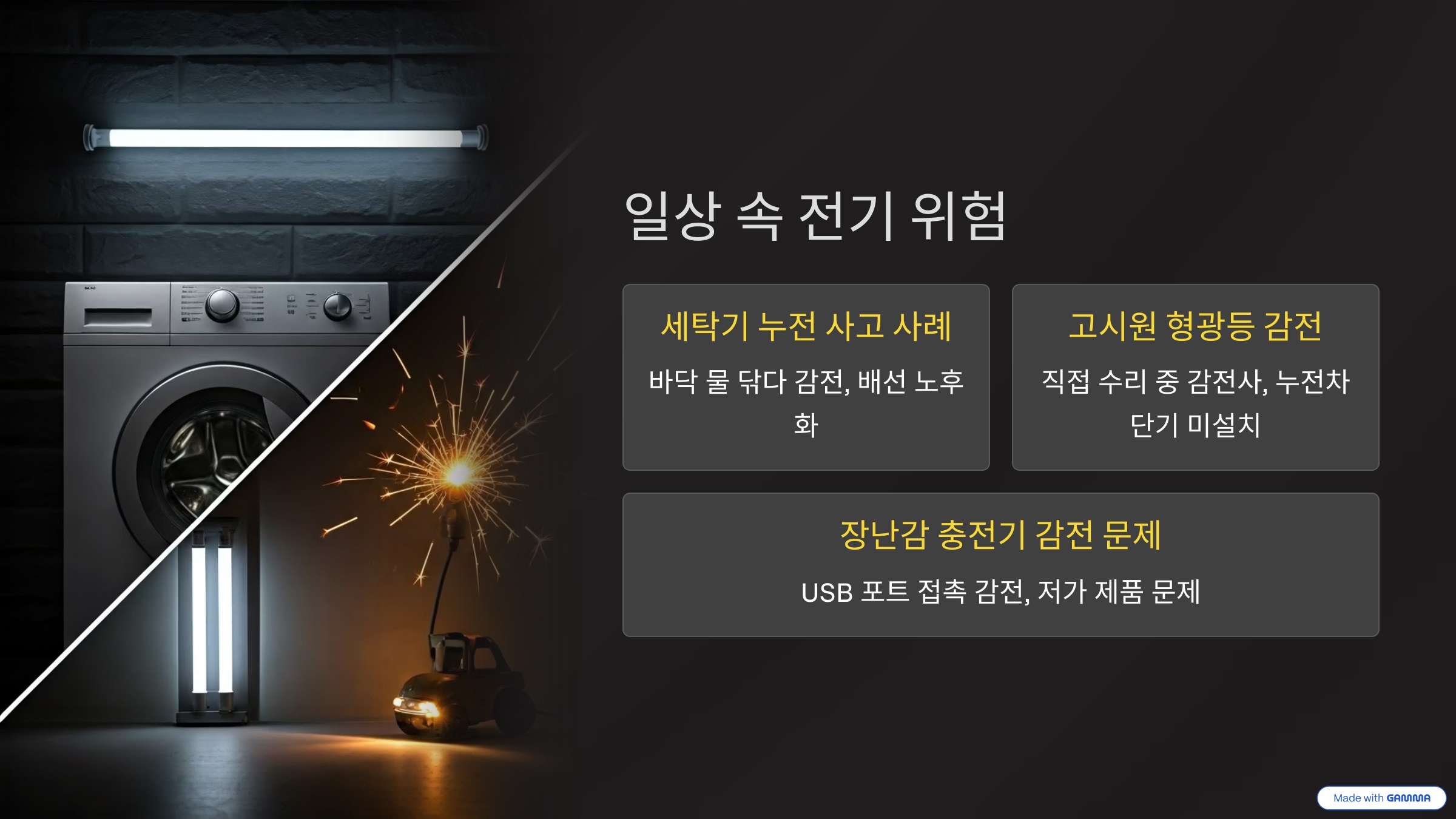 일상 속 전기 위험