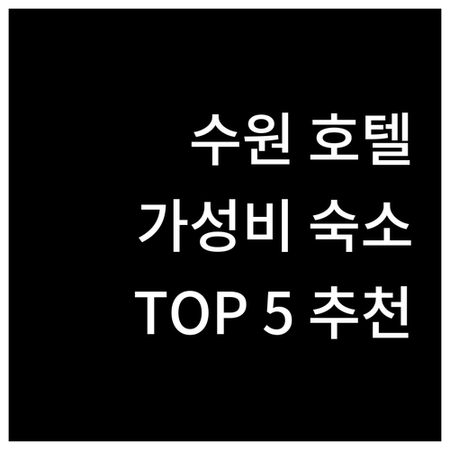 수원 호텔 추천 가성비 좋은 숙소 T..