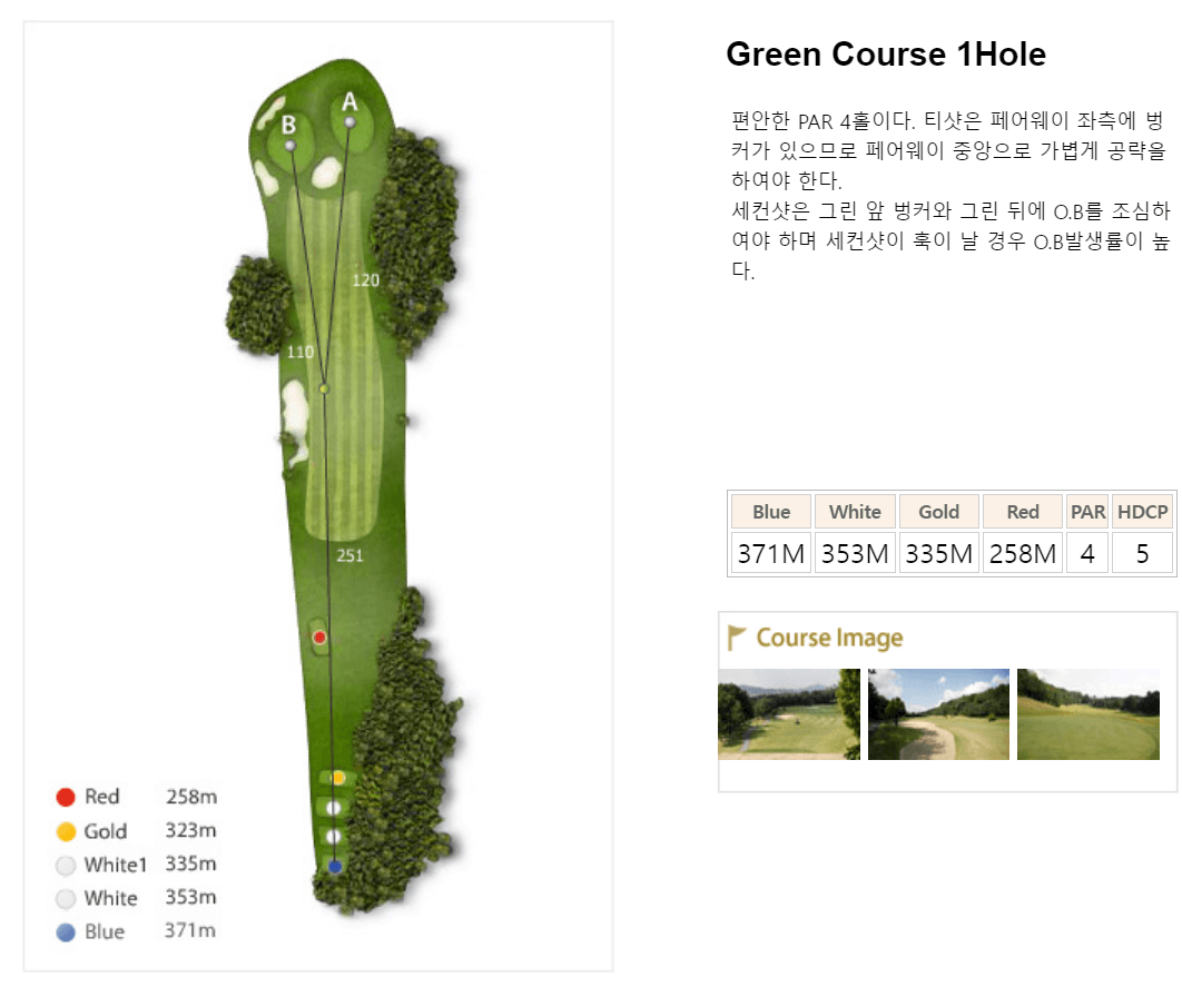 한성 CC 코스 공략도 19