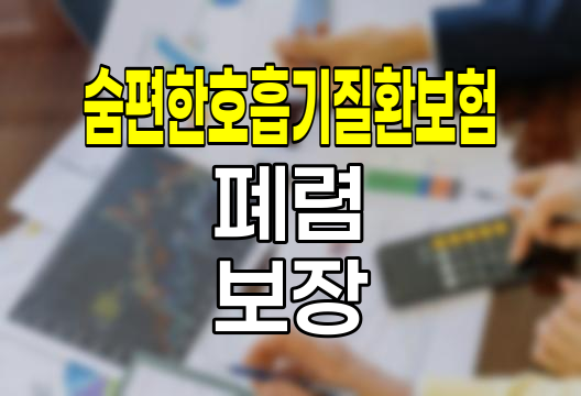 숨편한호흡기질환보험 폐렴 보장 핵심 정보
