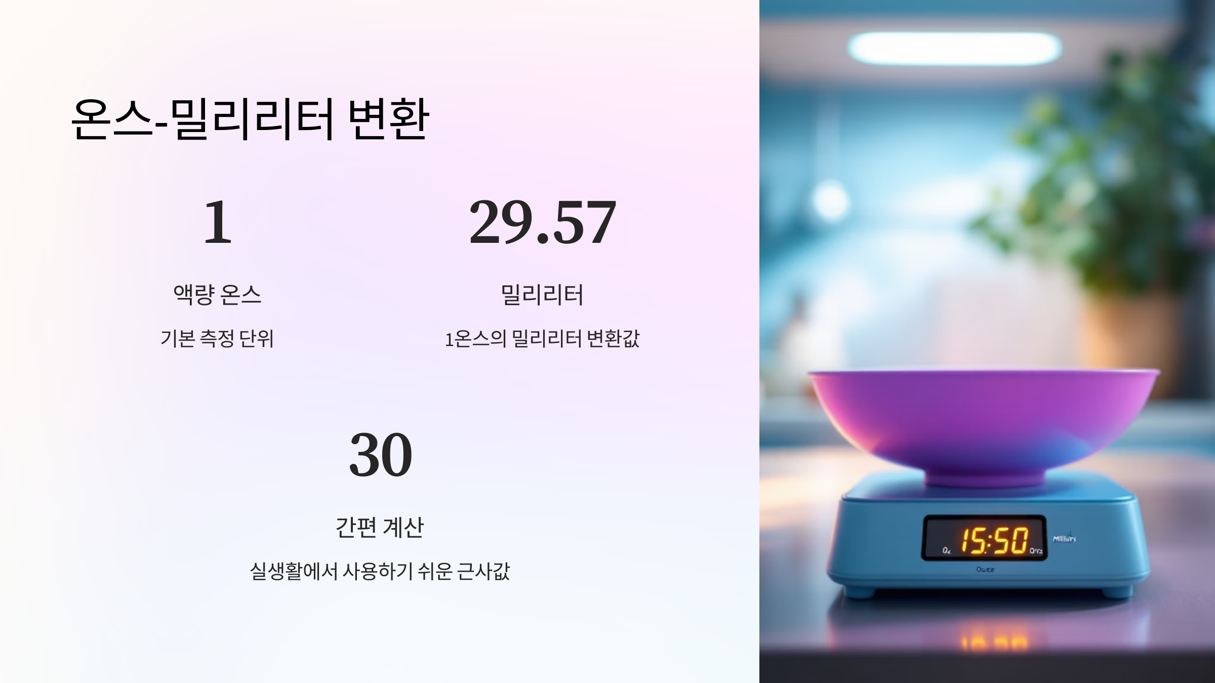 온스-밀리리터-변환