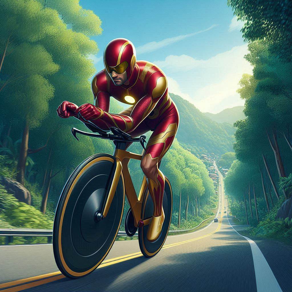 UCI 규정에 맞춘 타임트라이얼 자전거 포지션과 안장 위치를 설명하는 이미지