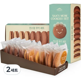 신라명과 얀스맘 쿠키 세트&#44; 650g&#44; 2세트