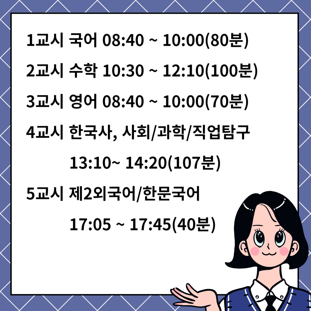 2025학년도 수능 준비물