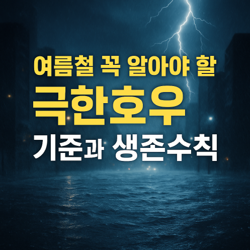 여름철 꼭 알아야 할 &lsquo;극한호우&rsquo; 기준과 생존수칙