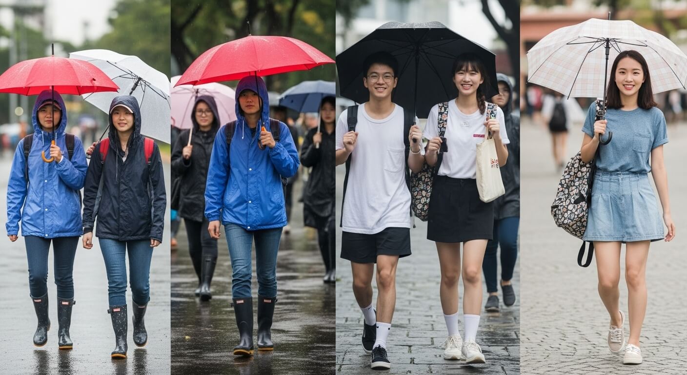 건기 우기 옷차림
