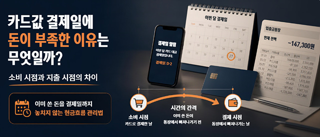 카드값 결제일에 돈이 부족한 이유는 무엇일까?