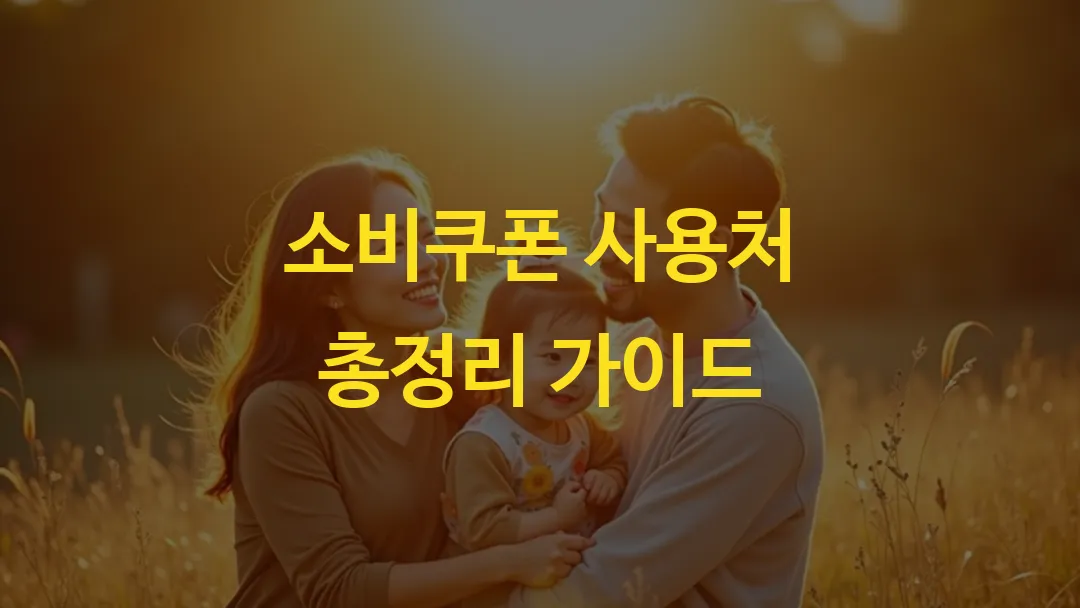 소비쿠폰 사용처 총정리 가이드