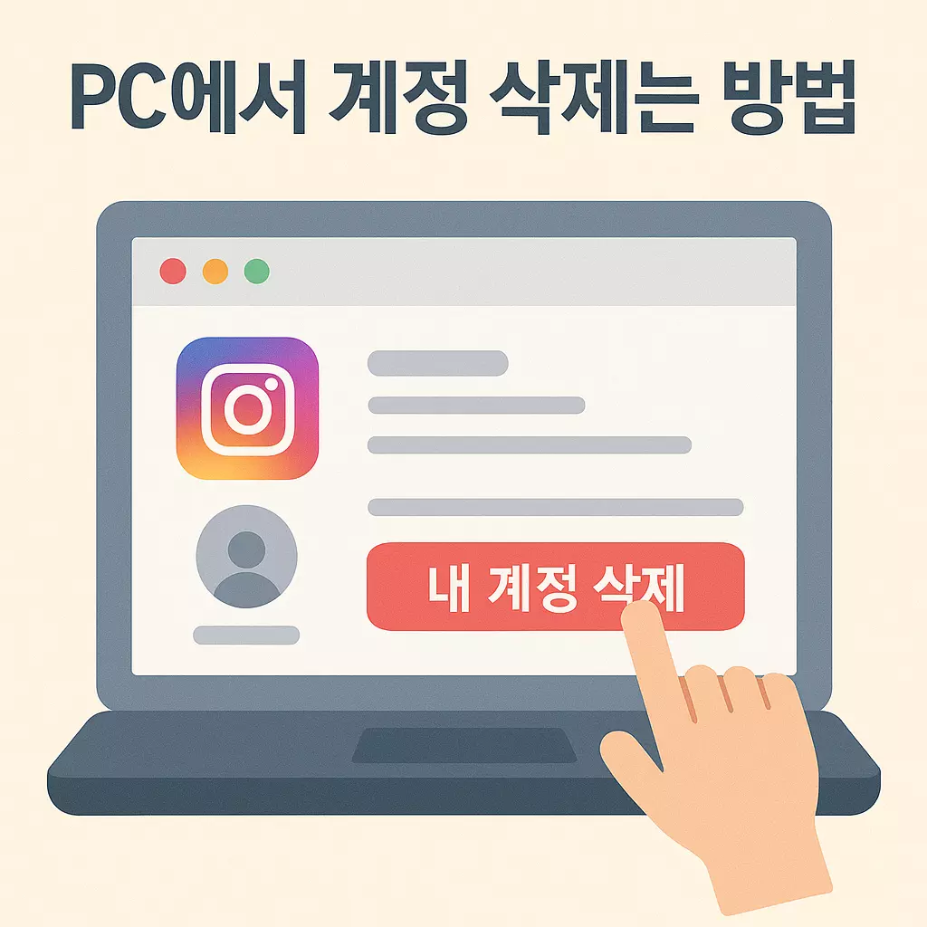 &quot;PC로 인스타그램 계정 완전 삭제하는 최신 방법! 복잡한 경로 없이 단 몇 번의 클릭으로 SNS 탈출 가능. 2025년 기준&quot;