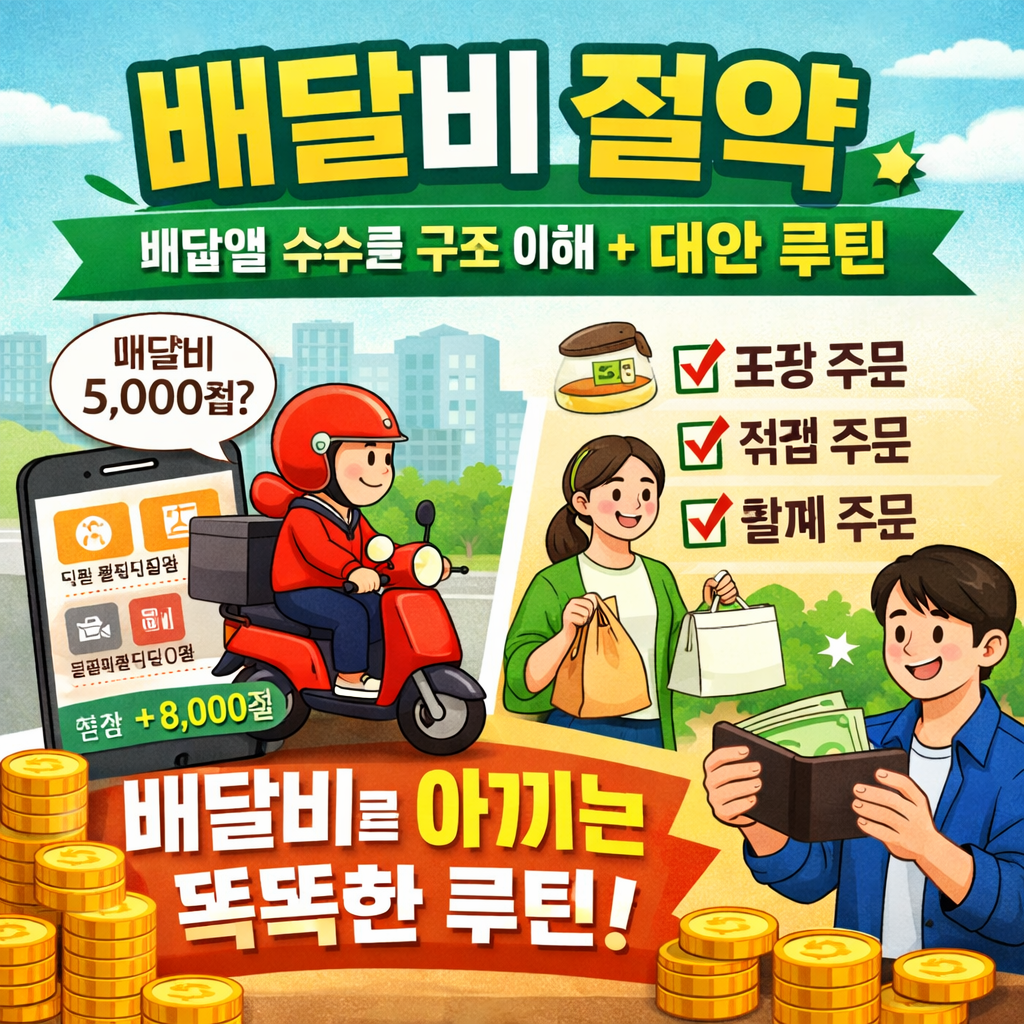 배달비 절약: 배달앱 수수료 구조 이해 + 대안 루틴