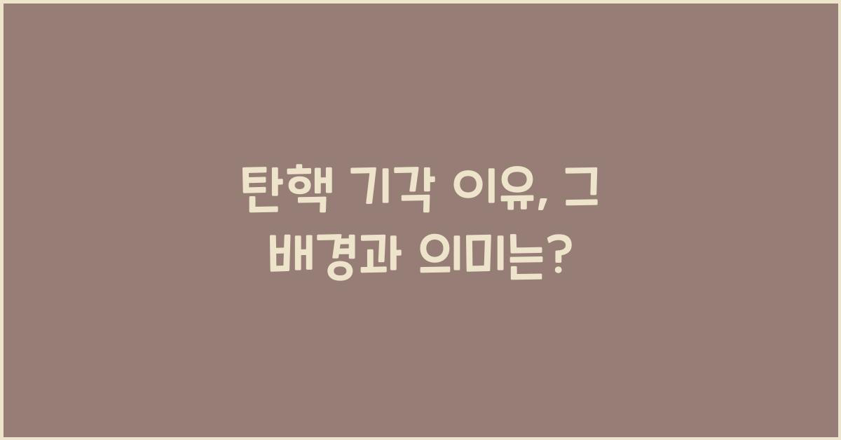 탄핵 기각 이유