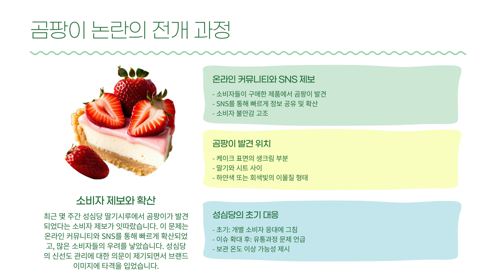 성심당 딸기시루 곰팡이