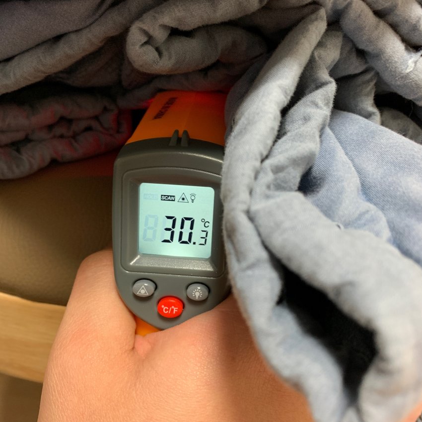 checking temperature