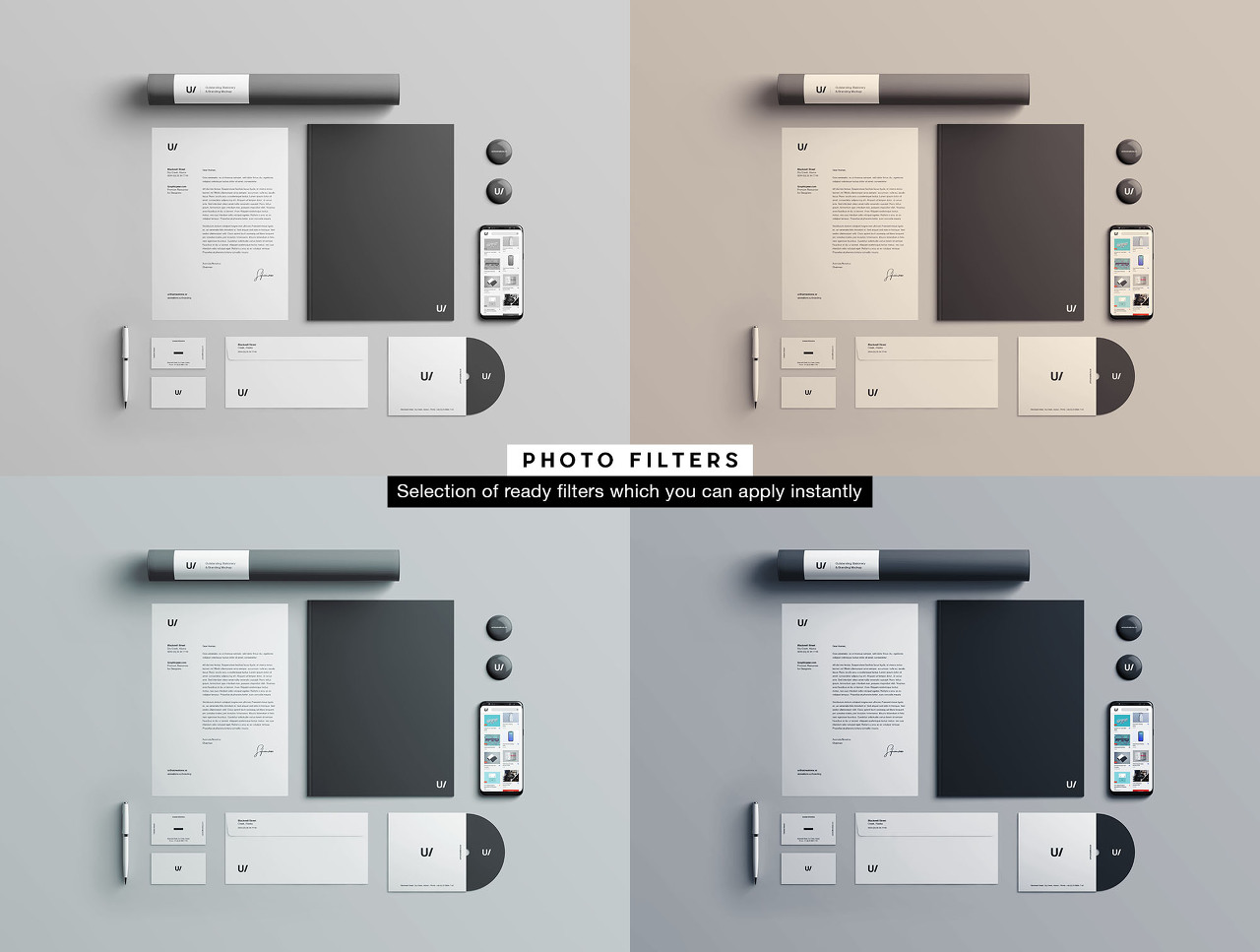 Stationery Branding & Identity Mockup – PSD(개인용지 브랜드 & 아이덴티티 목업 – PSD)