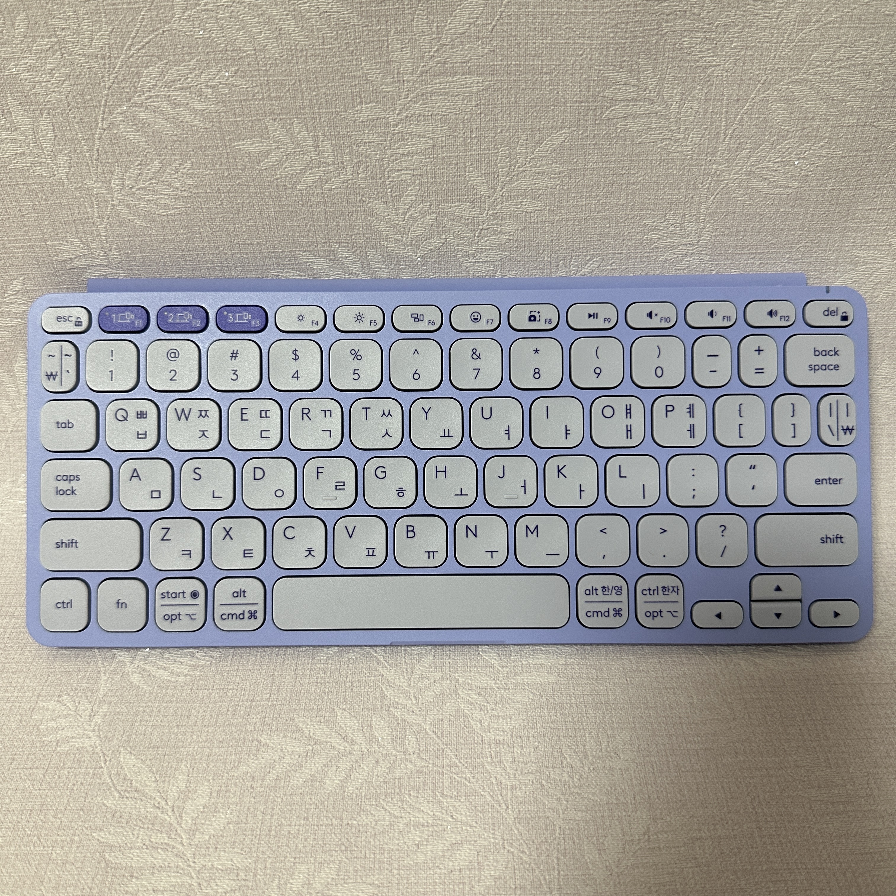 로지텍_키즈투고2_블루투스키보드_라일락