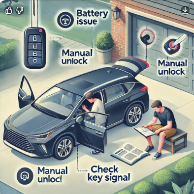하이브리드 자동차 차 문 안열릴 때 대처법 관련 사진