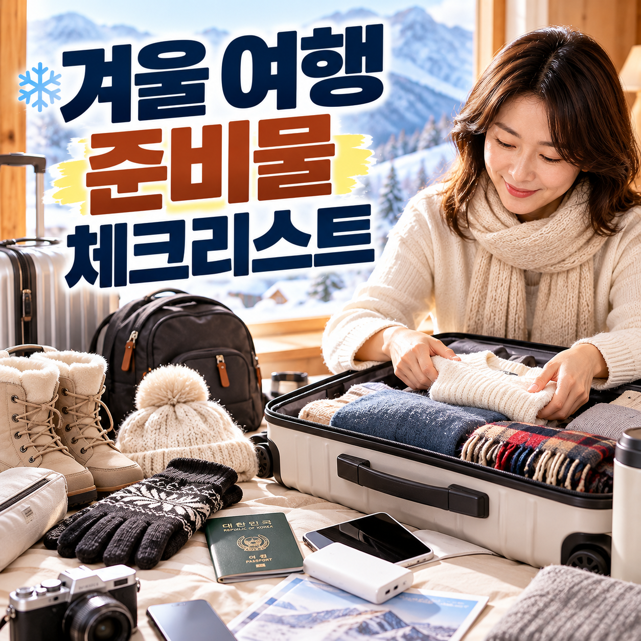 겨울 여행 준비물 체크리스트｜국내여행 전 꼭 챙겨야 할 필수품