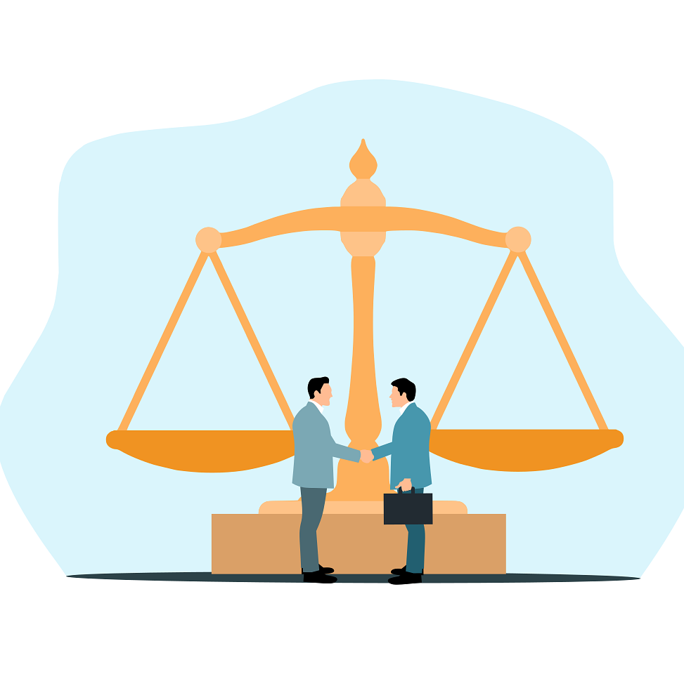 businessman with legal and business mind