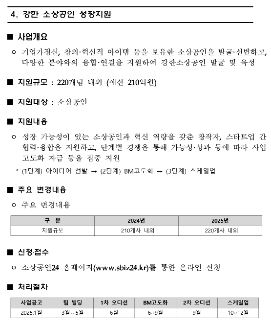 강한 소상공인 성장 지원