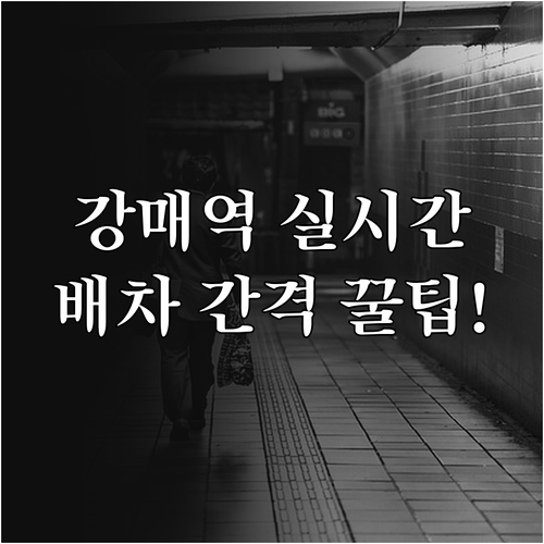 강매역 실시간 열차 정보와 출퇴근 시..