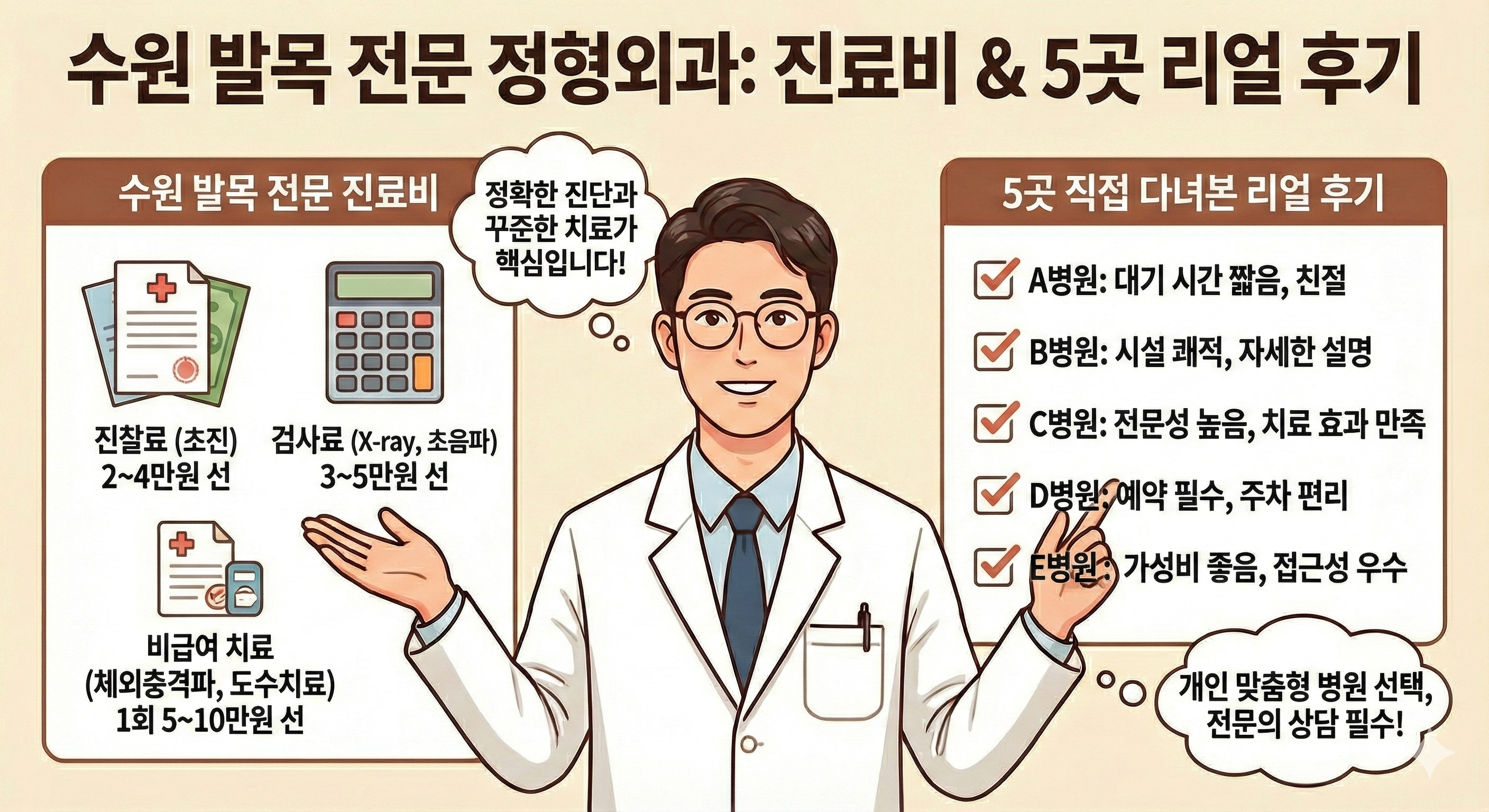 수원 발목 전문 정형외과 진료비 얼마 5곳 직접 다녀본 솔직 후기