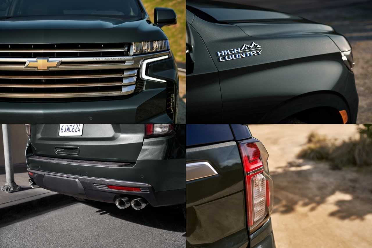 쉐보레 타호 하이컨트리에 추가된 장식들을 한 컷에 모았습니다.