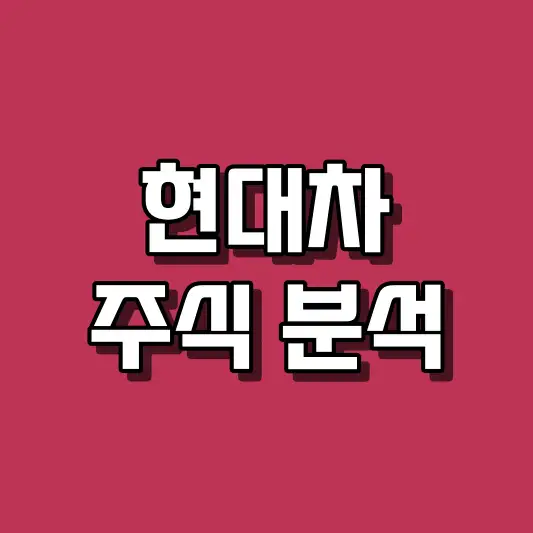 현대차 주식 분석