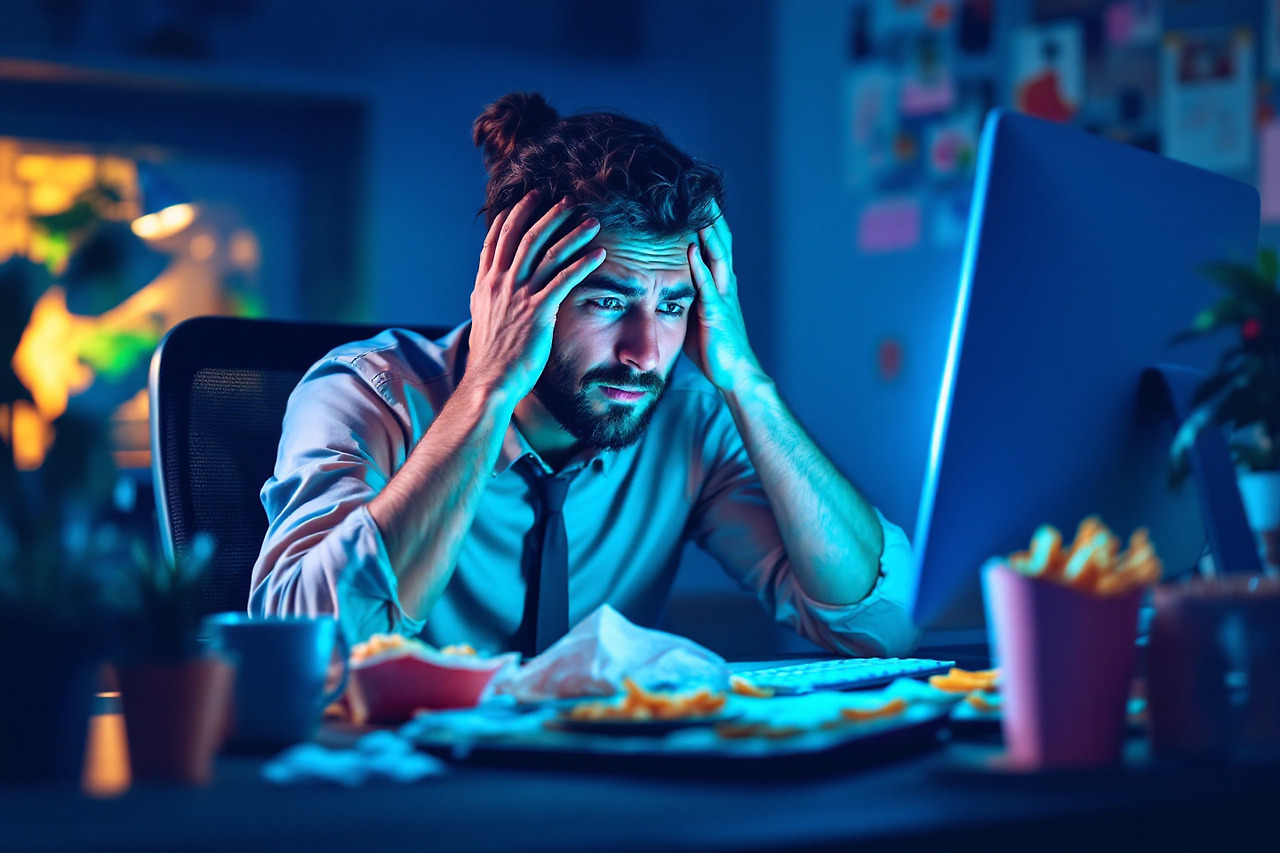 스트레스 받는 현대인