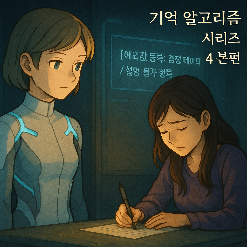 기억 알고리즘 4화 - 감정 시뮬레이션 실험이 시작되는 장면