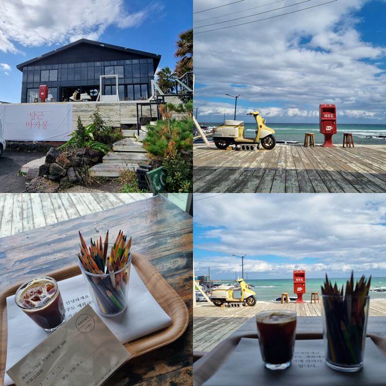 세화-해수욕장-제주-카페-라라라-바다뷰-외관-아이스아메리카노