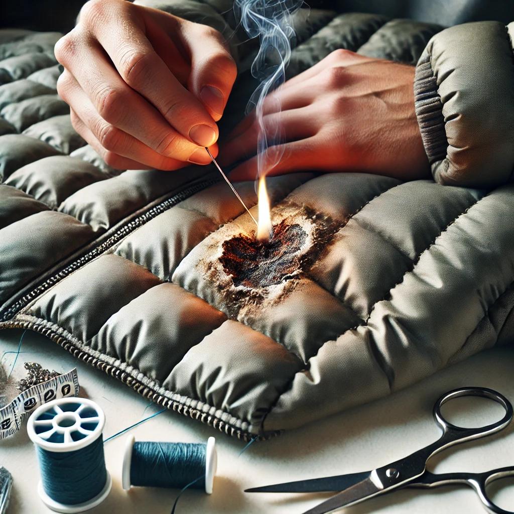 패딩 담배빵 셀프수선