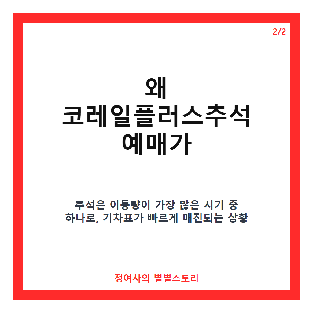 코레일플러스추석 예매 추천 코레일플러스추석 예매 성공을 위한 필수 준비와 팁 카드뉴스 3