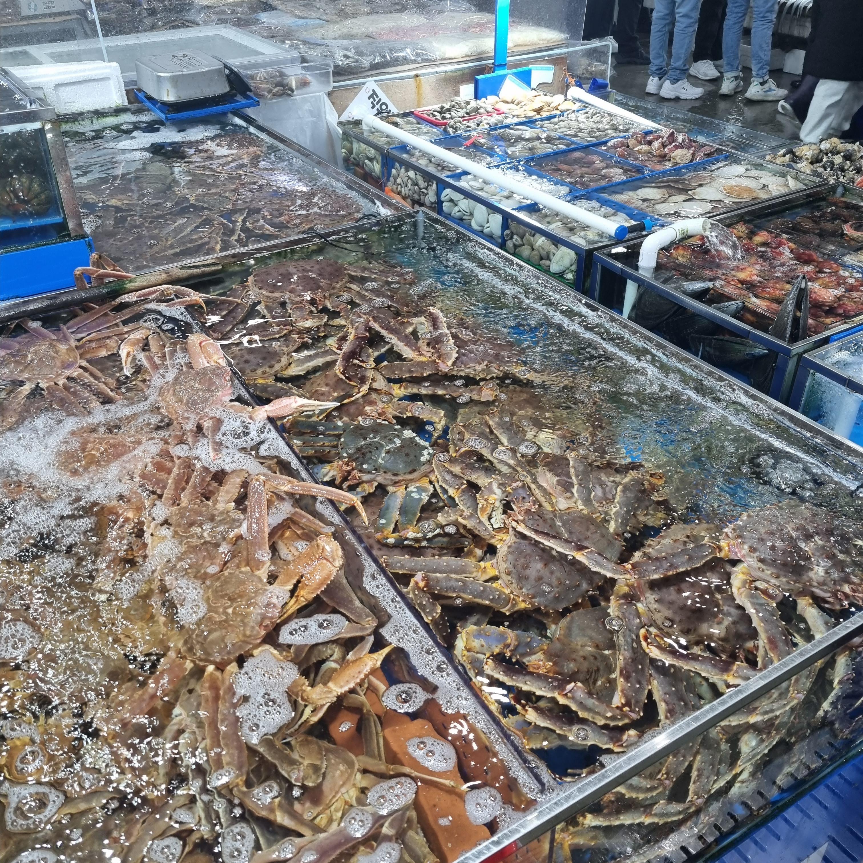 수원 수산물 도매시장 킹크랩