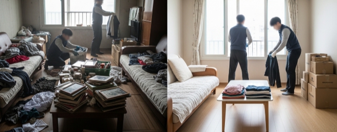 계룡 고독사청소 및 정리중