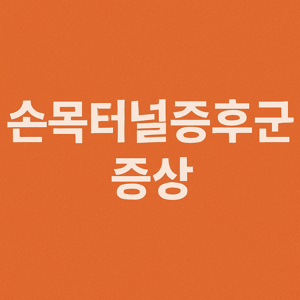 손목터널증후군 증상