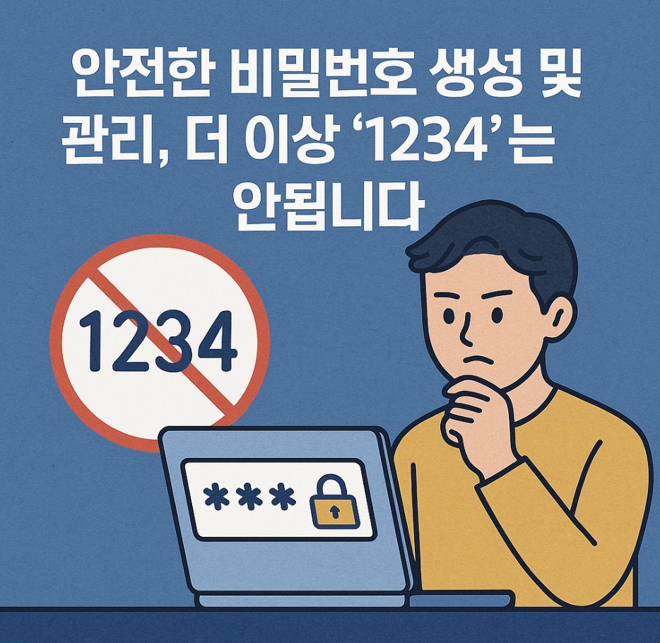 안전한 비밀번호 생성 및 관리, 더 이상 '1234'는 안됩니다