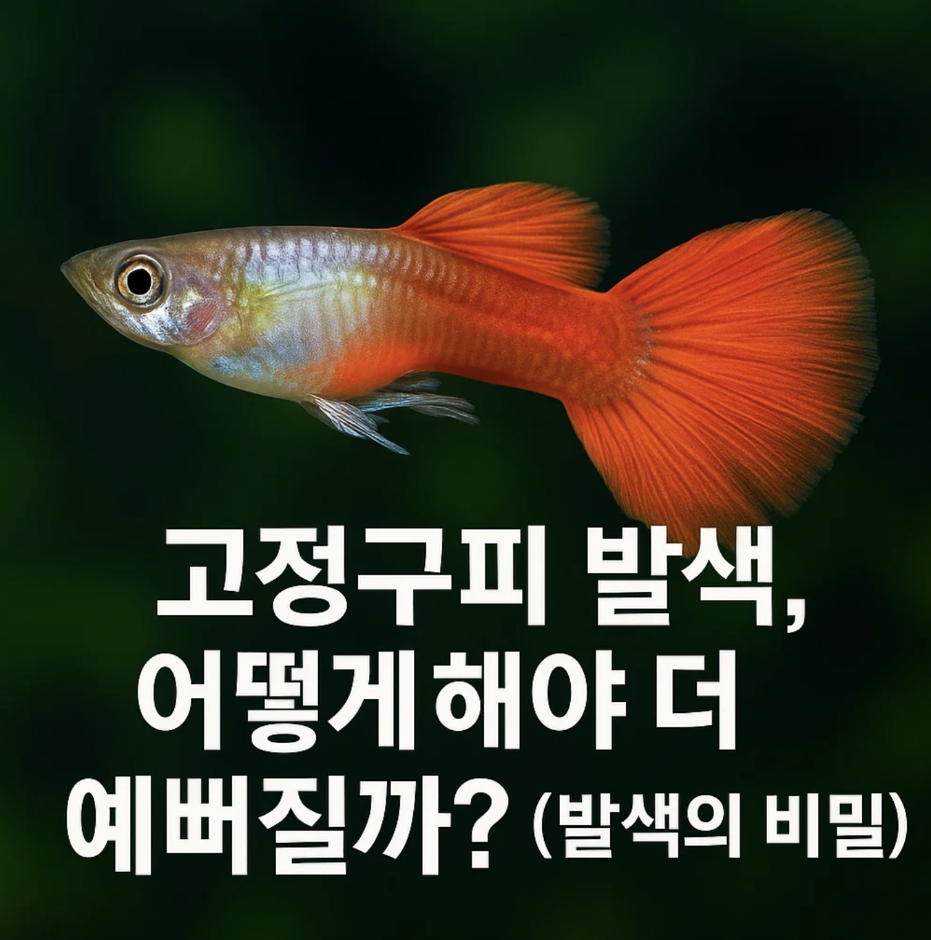 고정구피 발색, 어떻게 해야 더 예뻐질까? (발색의 비밀)