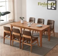 핀란디아 뉴오스턴 원목 6인식탁세트(의자6)